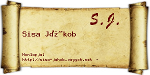 Sisa Jákob névjegykártya